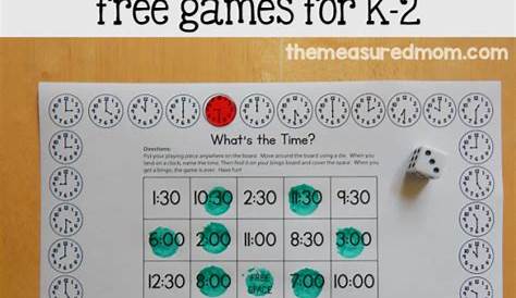Telling time games for K-2 - The Measured Mom