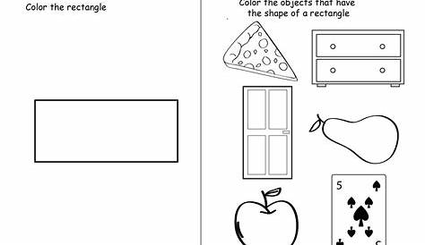 Rectangle shape activity sheets for school children