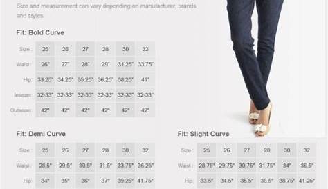 women's levi jeans size chart