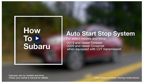 How to Use Your Subaru Vehicle’s Auto Start-Stop Feature - YouTube