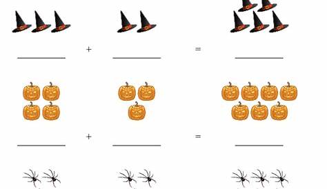 halloween math addition worksheets