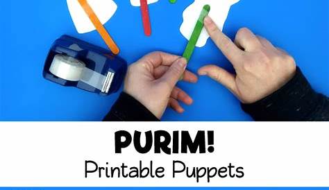 purim puppets printable