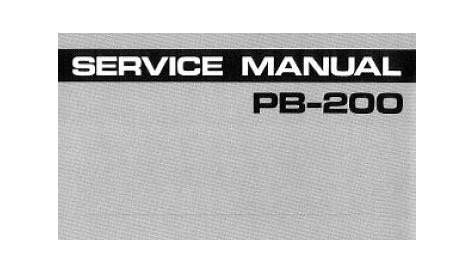 Echo PB200 Power Blower Service Manual