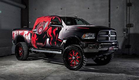 Lifted Wrapped Dodge Ram - Off Road Wheels