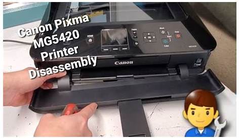 Canon Pixma MG5420 Disassembly - Taking Apart for Parts or to Fix Printer - YouTube