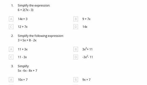 50+ Understanding Expressions and Equations worksheets for 7th Grade on