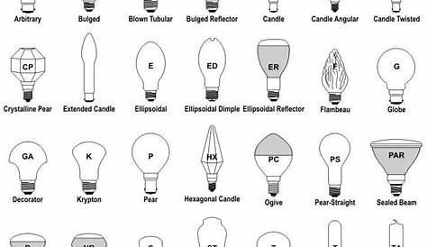 Light Bulb shape names | Modern light bulbs, Light bulb candle, Light