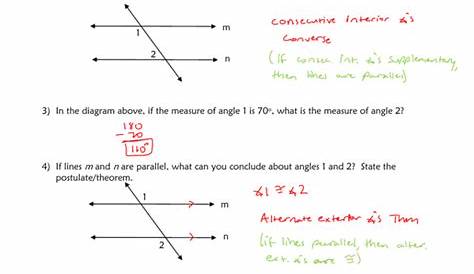 proving parallel lines worksheets with answers