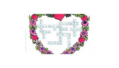 valentine's day crossword puzzle printable That are Punchy | Tara Blog