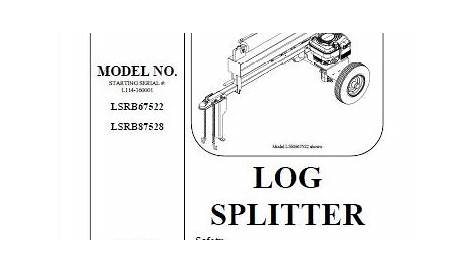 Swisher Log Splitter Owners Manuals