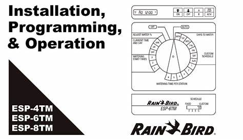 Rain Bird Esp-4 Manual