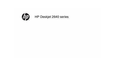 HP Deskjet 2640 series | Manualzz