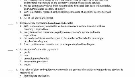 gdp practice worksheets answers