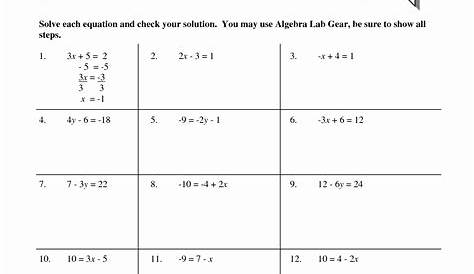 48 solving Two Step Equations Worksheet | Chessmuseum Template Library