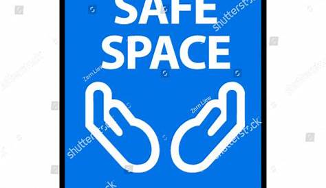 Safe Space Officebusiness Sign Formatted Fit Stock Vector 125660399