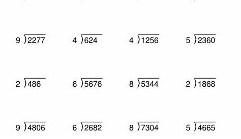 Awesome Free Long Division Worksheets Collection – Rugby Rumilly