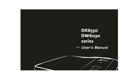 Vivitek DX6535 Projector User Manual | Manualzz