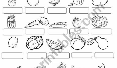 fruit or vegetable worksheet for kindergarten