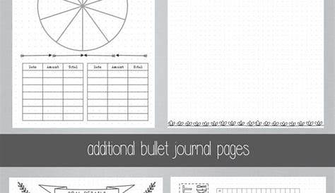 Bullet Journal - Printable Page Collection - Hand Drawn Style - Bundle