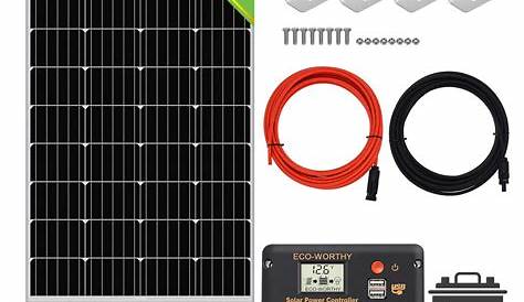 ECO-WORTHY 100 Watt 12V Solar Panels Kit + 20A Charge Controller for