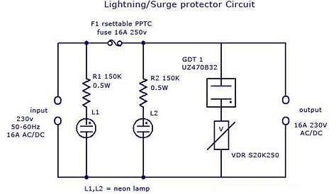 Lighting Surge Protector Circuit Diagram | Super Circuit Diagram