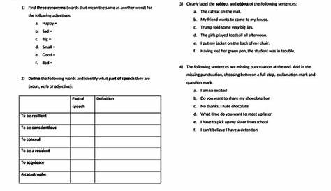 grammar worksheets for elementary