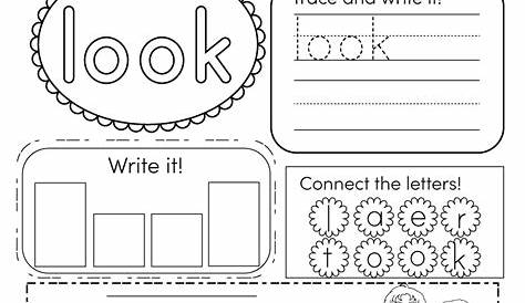 garden sight word kindergarten worksheet