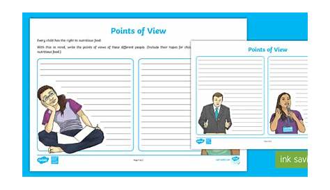 points of view worksheet