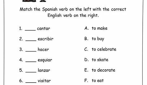 spanish worksheets for free