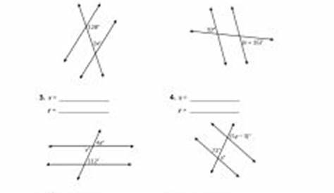 41 angles in transversal worksheet answers - Worksheet Information