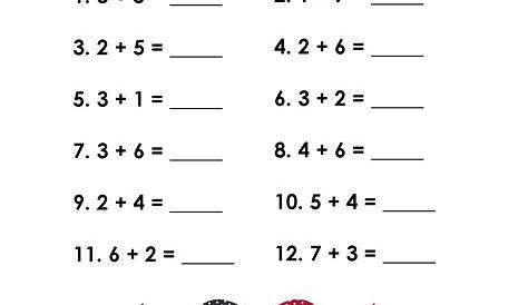 Math Worksheet Kindergarten Free Printable