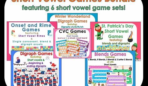 Short and Long Vowel Game Bundled Sets | Fashion Craze Learning Days