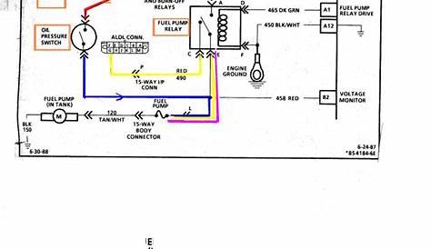 wiring diagram fuel pump relay 85 corvette