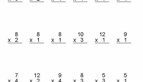 free printable multiplication worksheets grade 3
