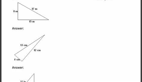 geometry pythagorean theorem worksheet