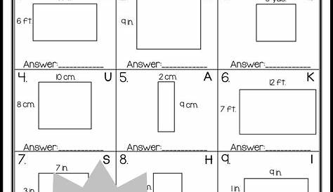 area worksheets 7th grade