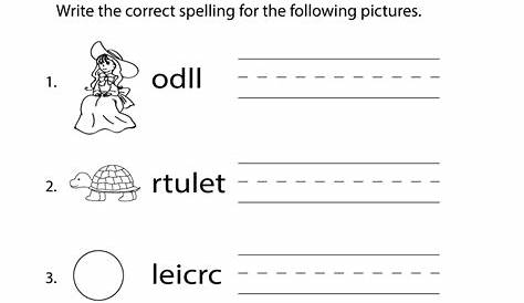 spelling practice worksheets editable