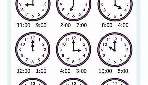 telling time free worksheets