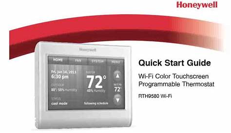 Honeywell RTH9580WF Thermostat Manual - Tom's Tek Stop