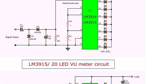 lm3915 vu meter circuit diagram