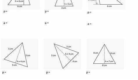 Perimeter and area of triangles worksheet - Year 7 maths! feat. Ms Wright