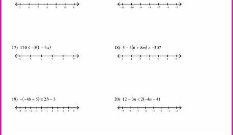 one and two step inequalities worksheet