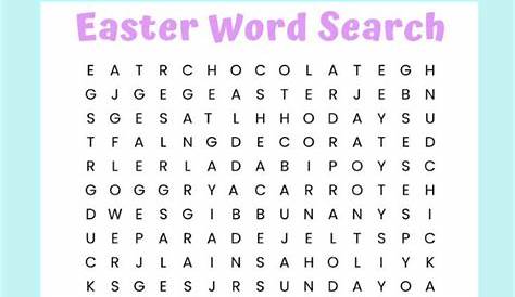 Free Printable Easter Word Searches For Adults - Word Search Printable