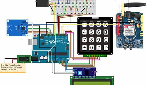 password based door lock system using arduino circuit diagram