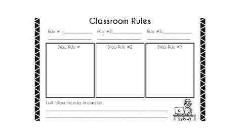 Classroom Rule & Digital Citizenship Worksheet Bundle by Techie4Life
