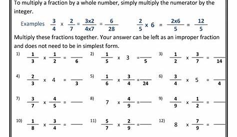 Add Subtract Multiply And Divide Fractions Worksheet Tes - Carol Jone's