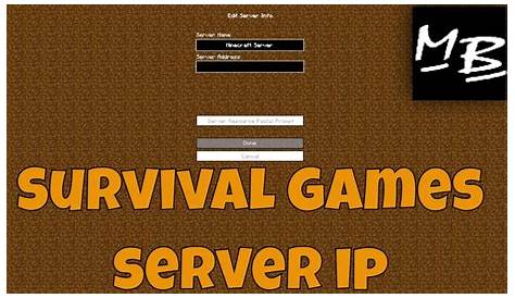 Minecraft Survival Games Server IP - YouTube