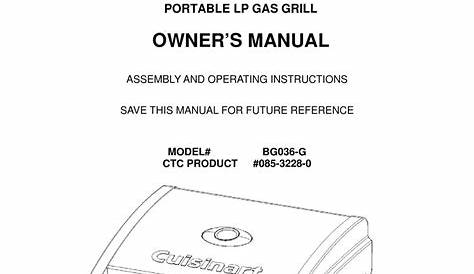 CUISINART BG036-G OWNER'S MANUAL Pdf Download | ManualsLib