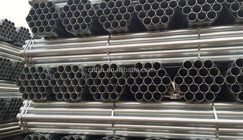 diameter of galvanized pipe