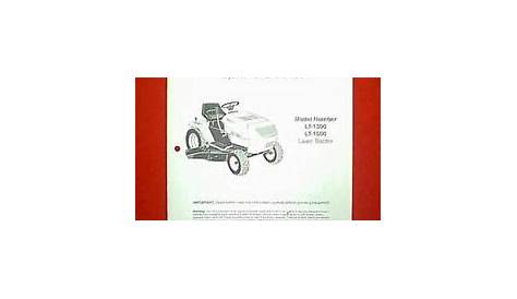WHITE LAWN TRACTOR RIDING MOWER MODELS LT-1300 & LT-1500 OWNER / PARTS